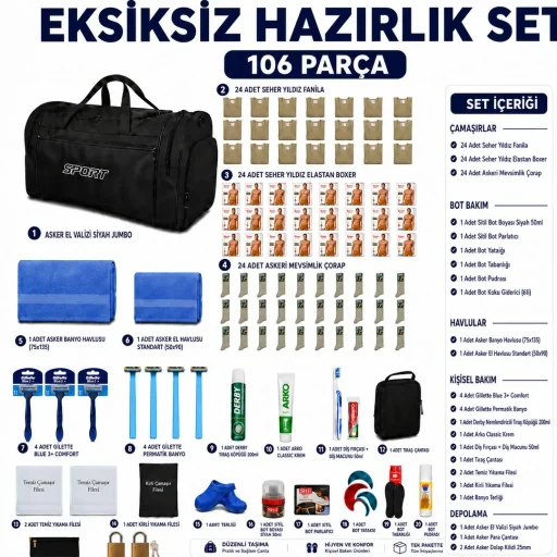 Bedelli Asker Seti 2026 — 27'li Yıkamasız Paket