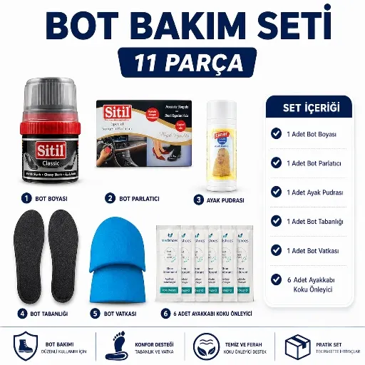 Asker Bot Bakım Seti — 5 Parça Komple Kit