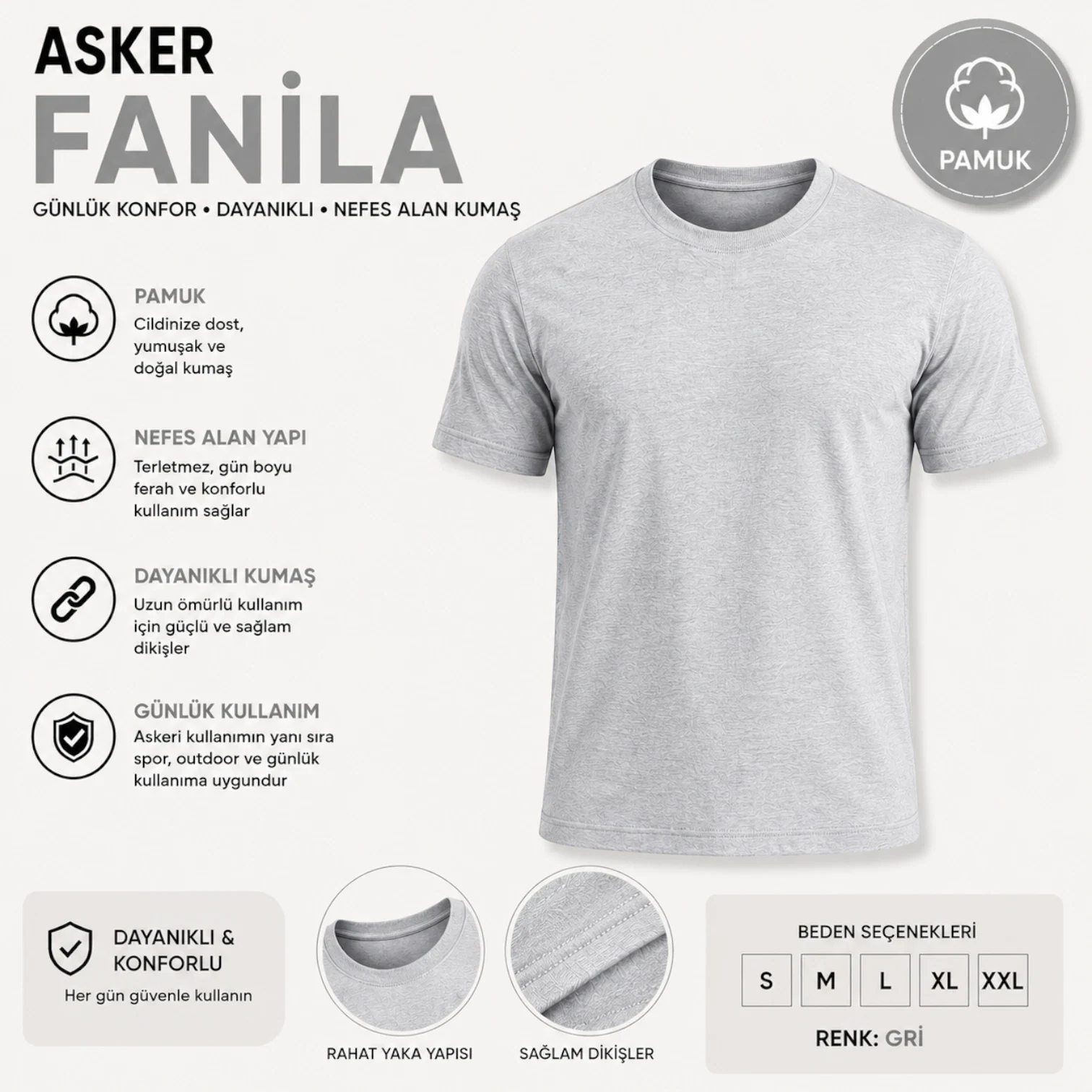 Asker Fanila Gri