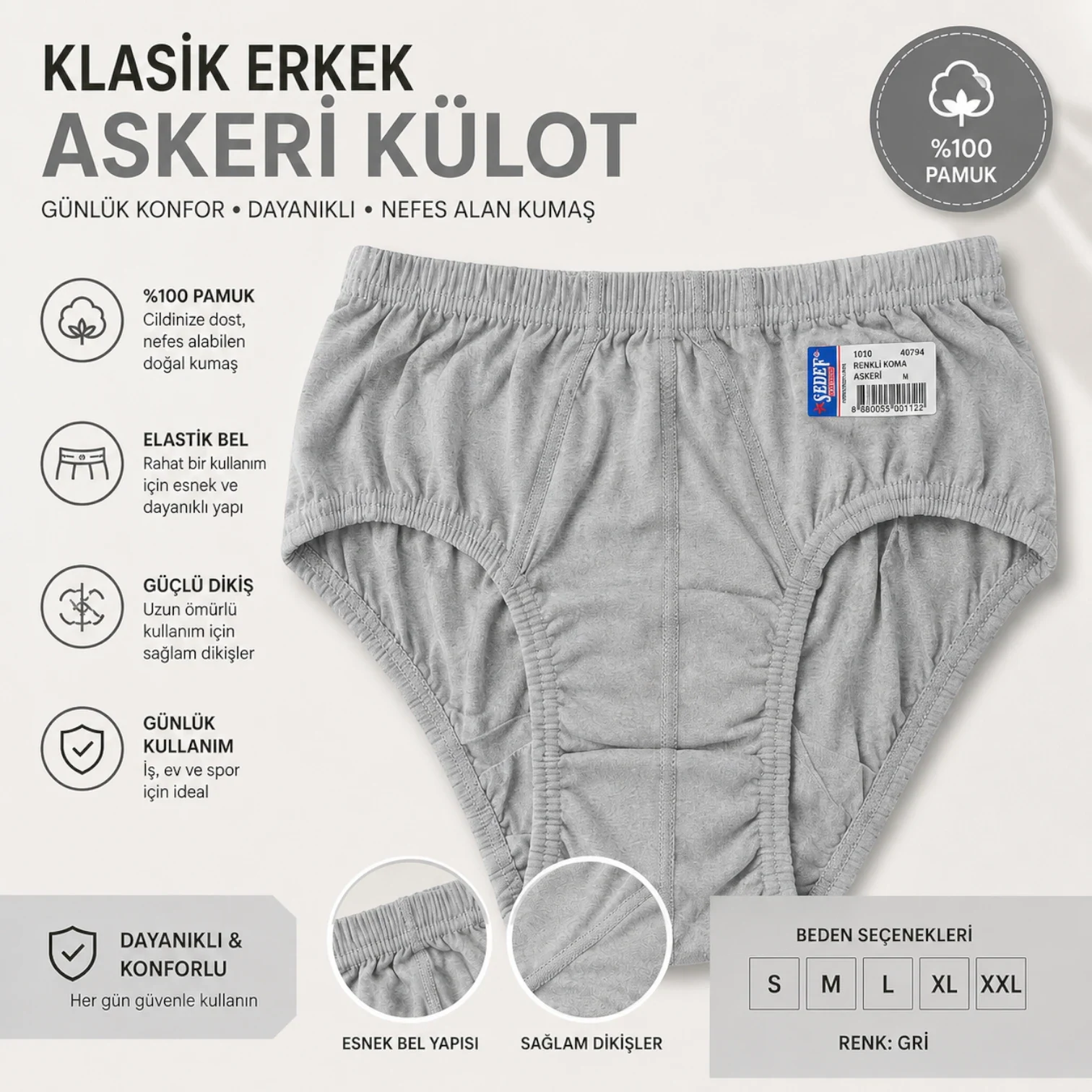 Slip / Külot Gri (Hava)