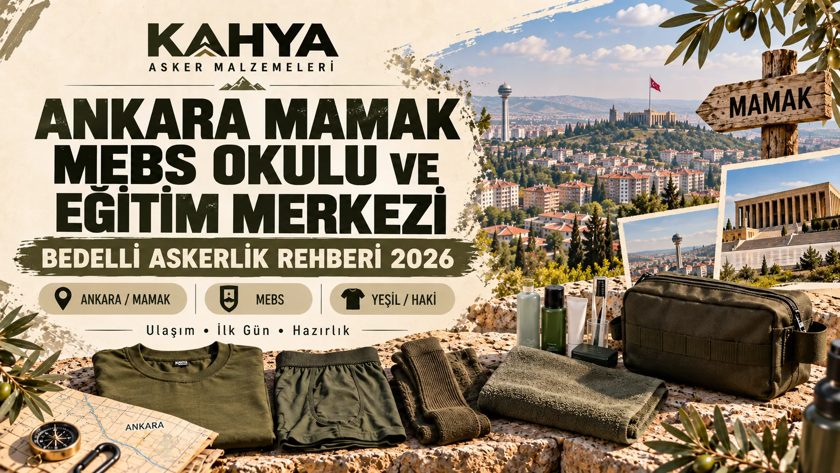 Ankara Mamak MEBS Okulu ve Eğitim Merkezi — 2026 askerlik hazırlığı ve malzeme rehberi (temsili görsel)