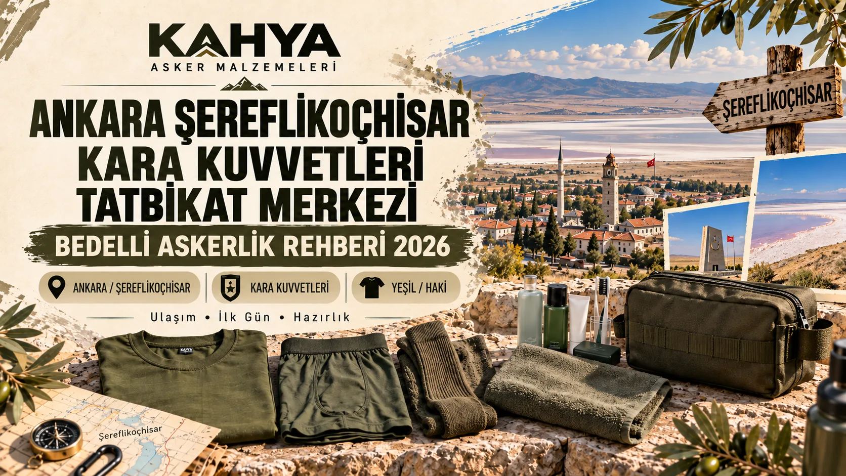 Şereflikoçhisar Kara Kuvvetleri Tatbikat Merkezi — 2026 askerlik hazırlığı ve malzeme rehberi (temsili görsel)