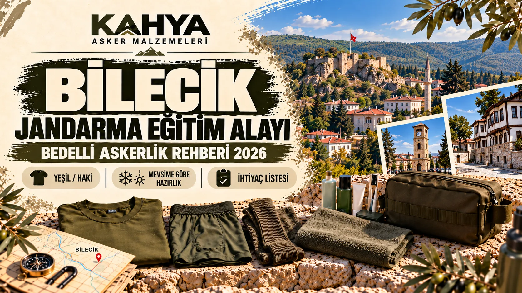 Bilecik Jandarma Eğitim Alayı — 2026 askerlik hazırlığı ve malzeme rehberi (temsili görsel)
