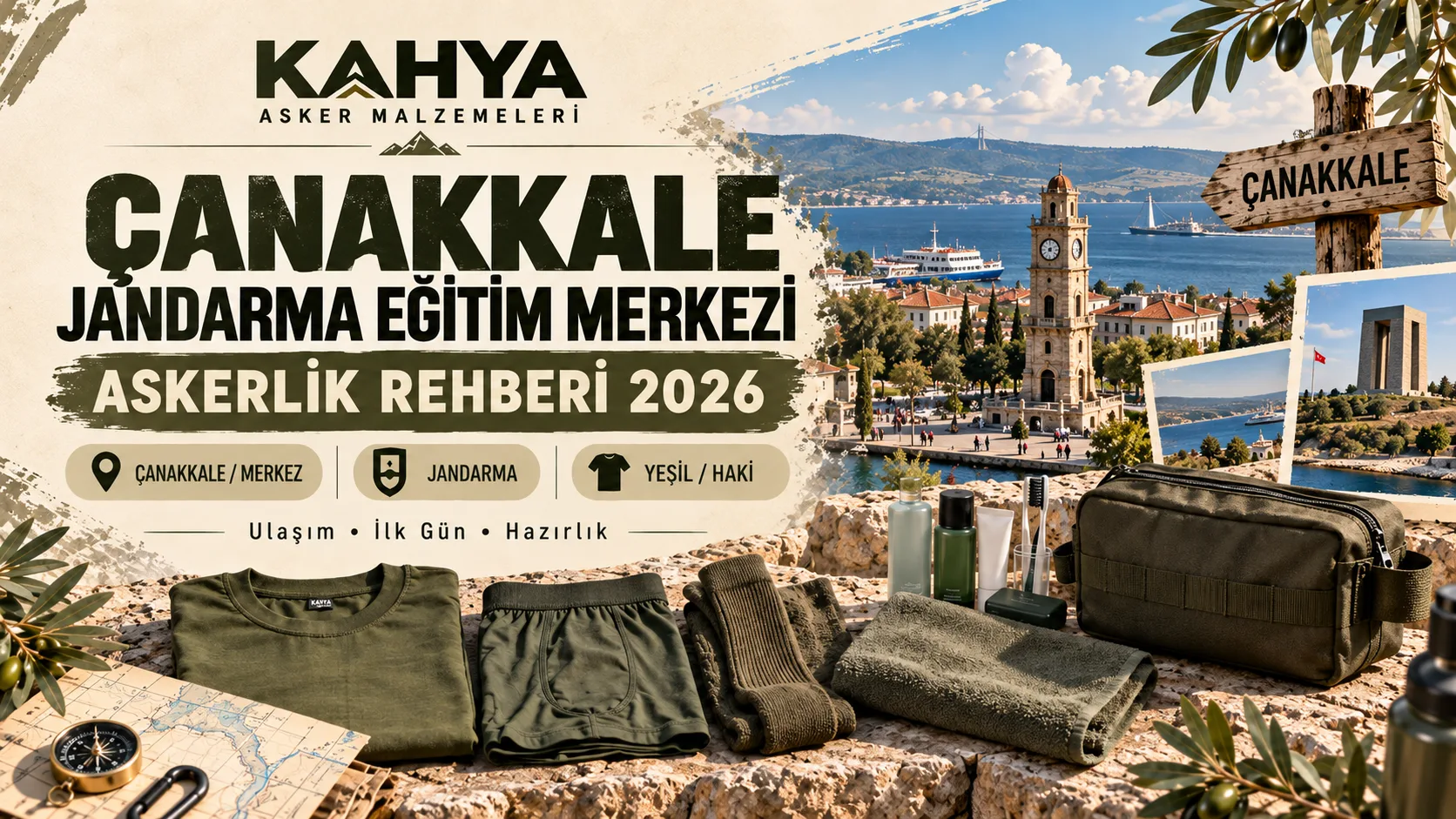 Çanakkale Jandarma Eğitim Merkezi — 2026 askerlik hazırlığı ve malzeme rehberi (temsili görsel)