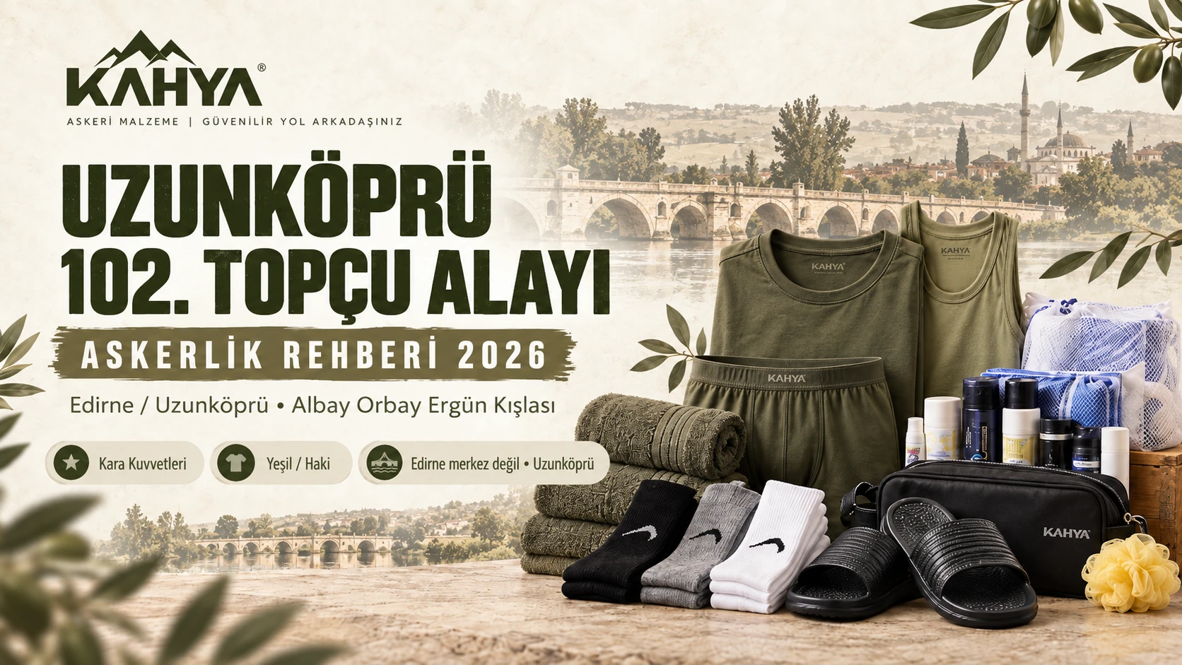 Uzunköprü 102. Topçu Alay Komutanlığı Askerlik Rehberi 2026 için birlik ve hazırlık görseli