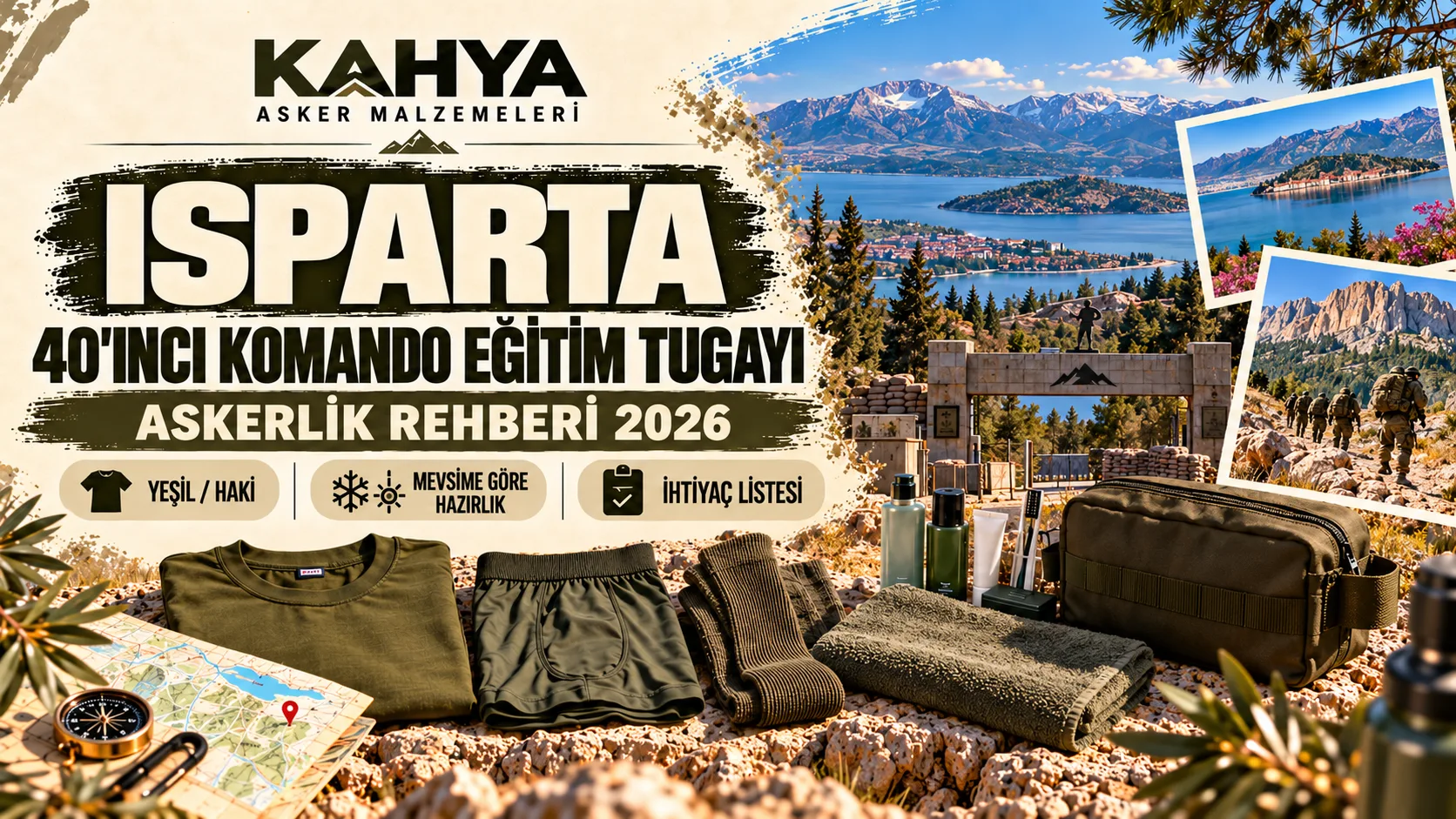 Isparta 40. Komando Eğitim Tugayı — 2026 askerlik hazırlığı ve malzeme rehberi (temsili görsel)