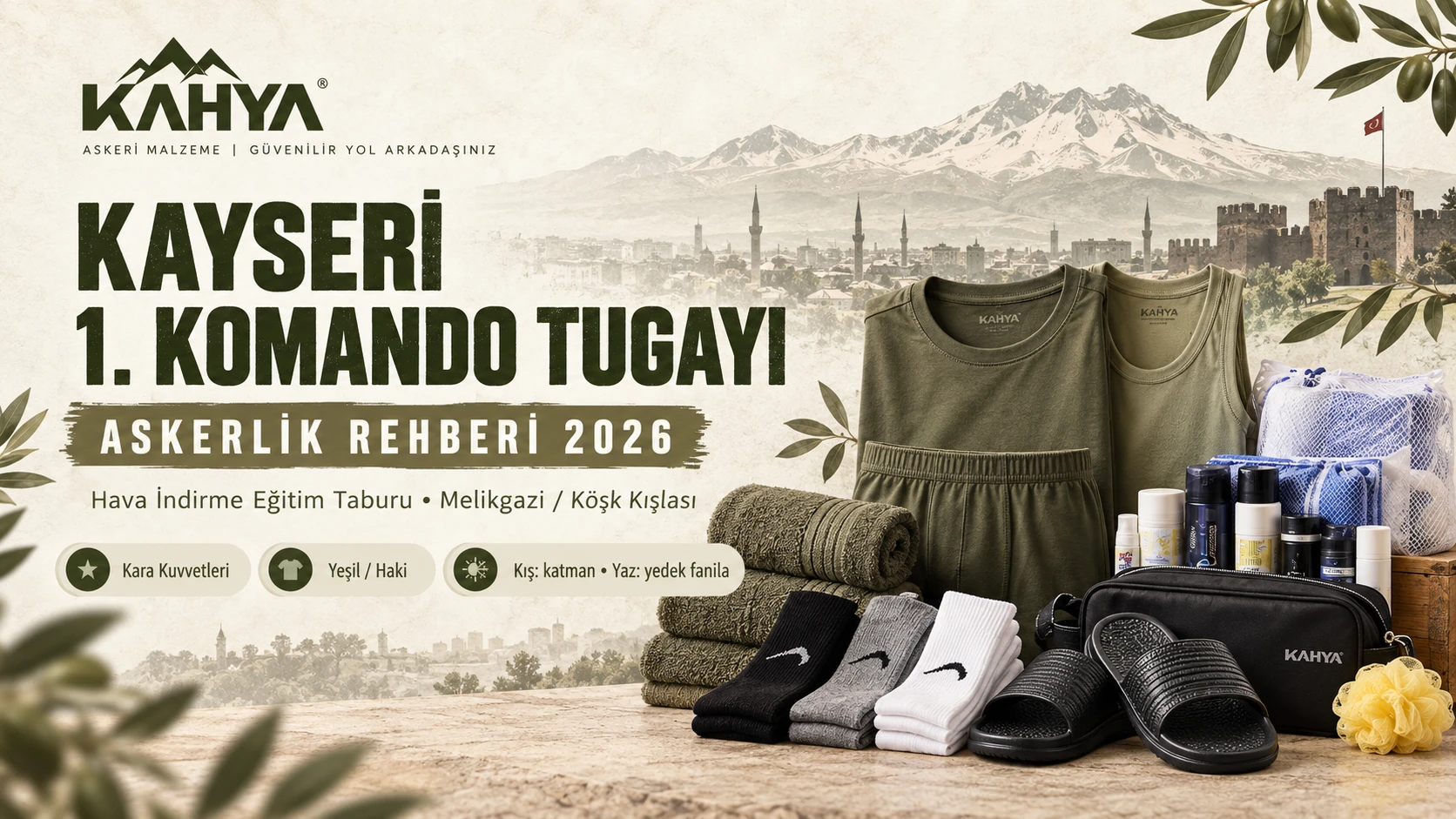 Kayseri 1. Komando Tugayı Hava İndirme Eğitim Taburu Askerlik Rehberi 2026 için birlik ve hazırlık görseli