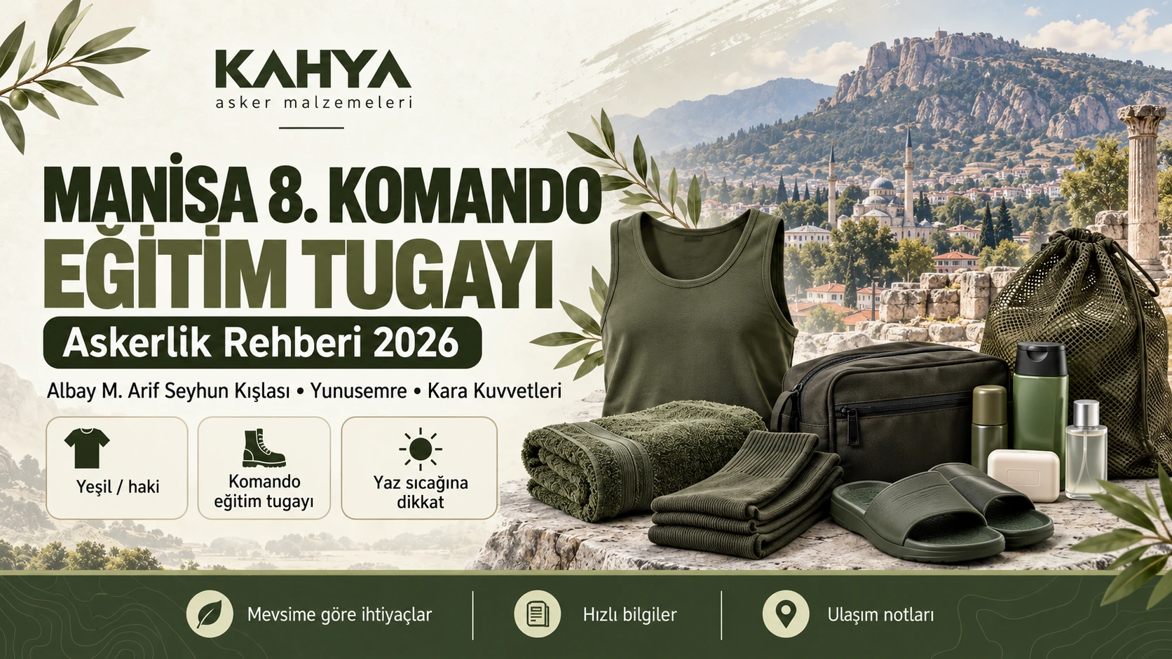 Manisa 8. Komando Eğitim Tugayı Askerlik Rehberi 2026 için birlik ve hazırlık görseli