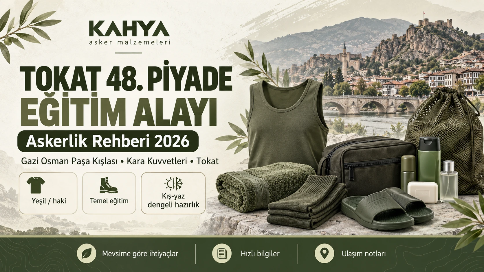 Tokat 48. Piyade Eğitim Alayı Askerlik Rehberi 2026 için birlik ve hazırlık görseli