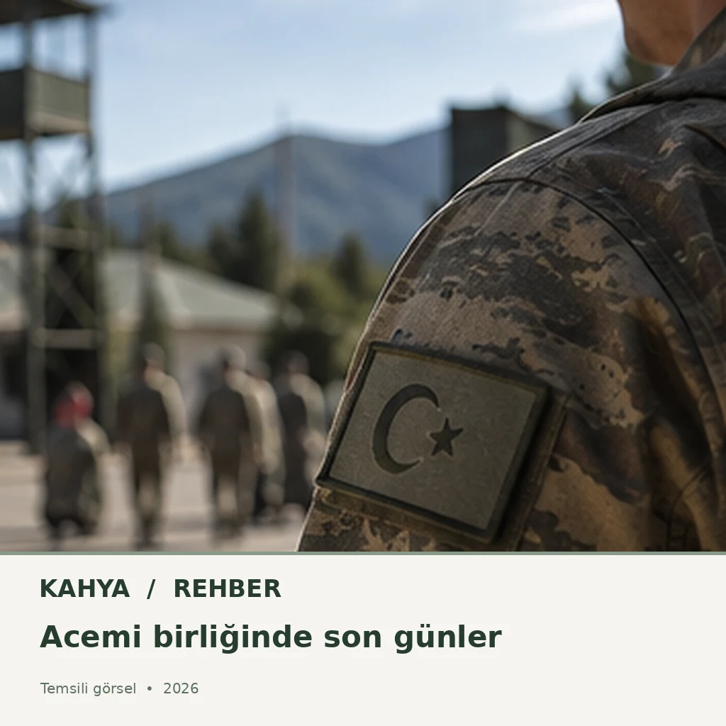 Askerî kışlada acemi eğitiminden usta birliğine hazırlanan asker, temsili görsel
