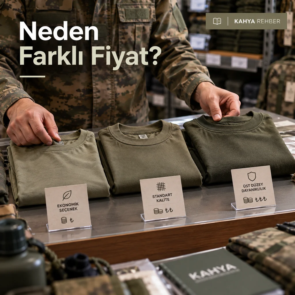 Asker fanilalarında farklı kalite ve fiyat seçenekleri, temsili KAHYA rehber görseli