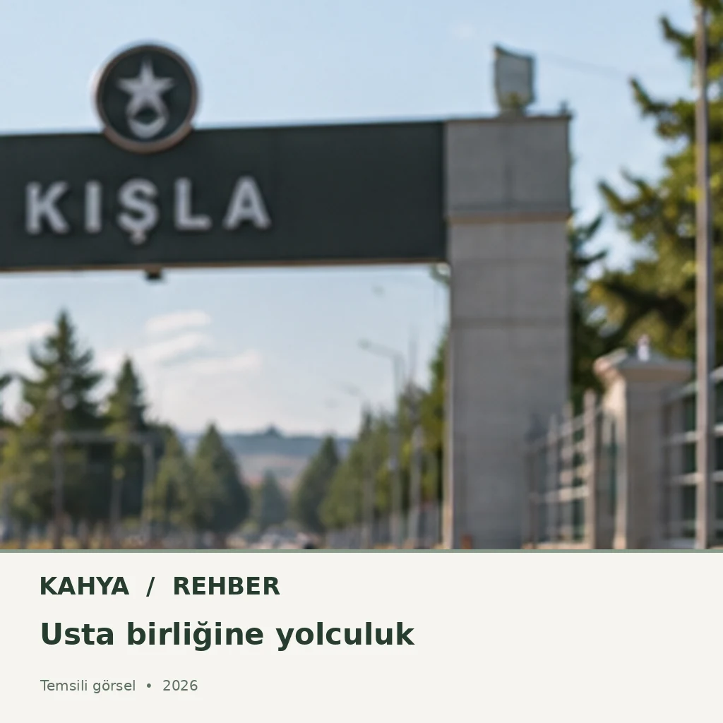 Usta birliğine katılış için askerî kışlaya ulaşım hazırlığı, temsili görsel