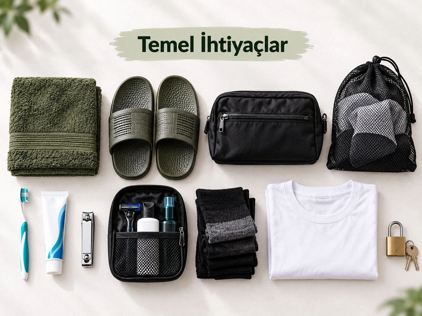 Askere giderken hazırlanabilecek temel kişisel bakım ve ihtiyaç ürünleri
